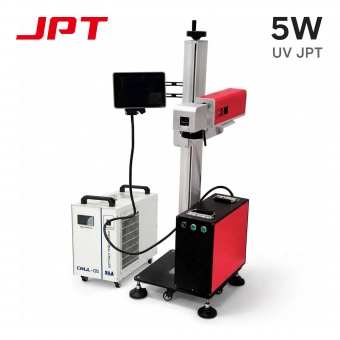Конвейерный лазерный маркиратор UV 5w JPT SEAL 355 — MarkMate FLY UV5 - «Markmate»